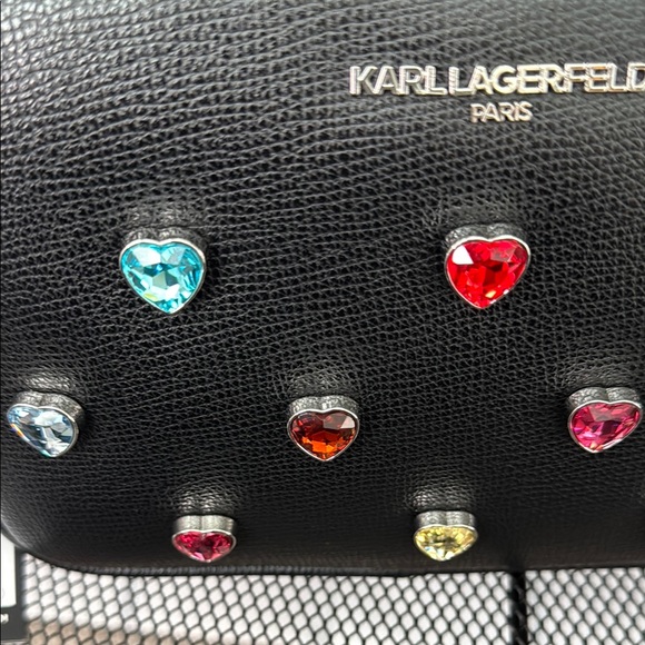 Karl Lagerfeld Black Crossbody Bag with Colorful Accents - Picture 8 of 13